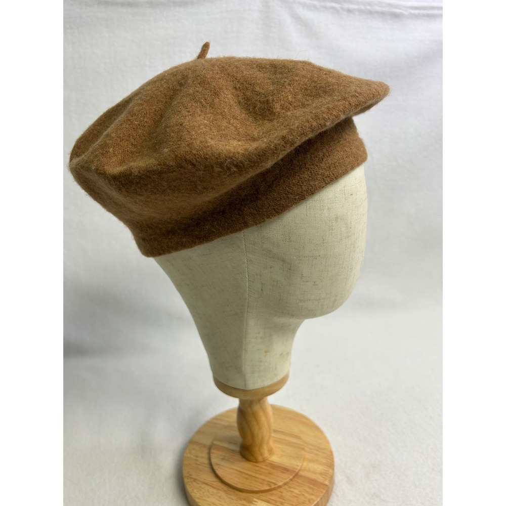 French Parisian Dark Academia Target Women OS Brown Wool Blend Beret Hat